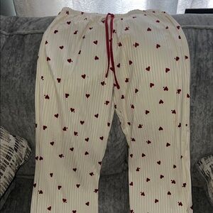 Heart Print Pajama Pants